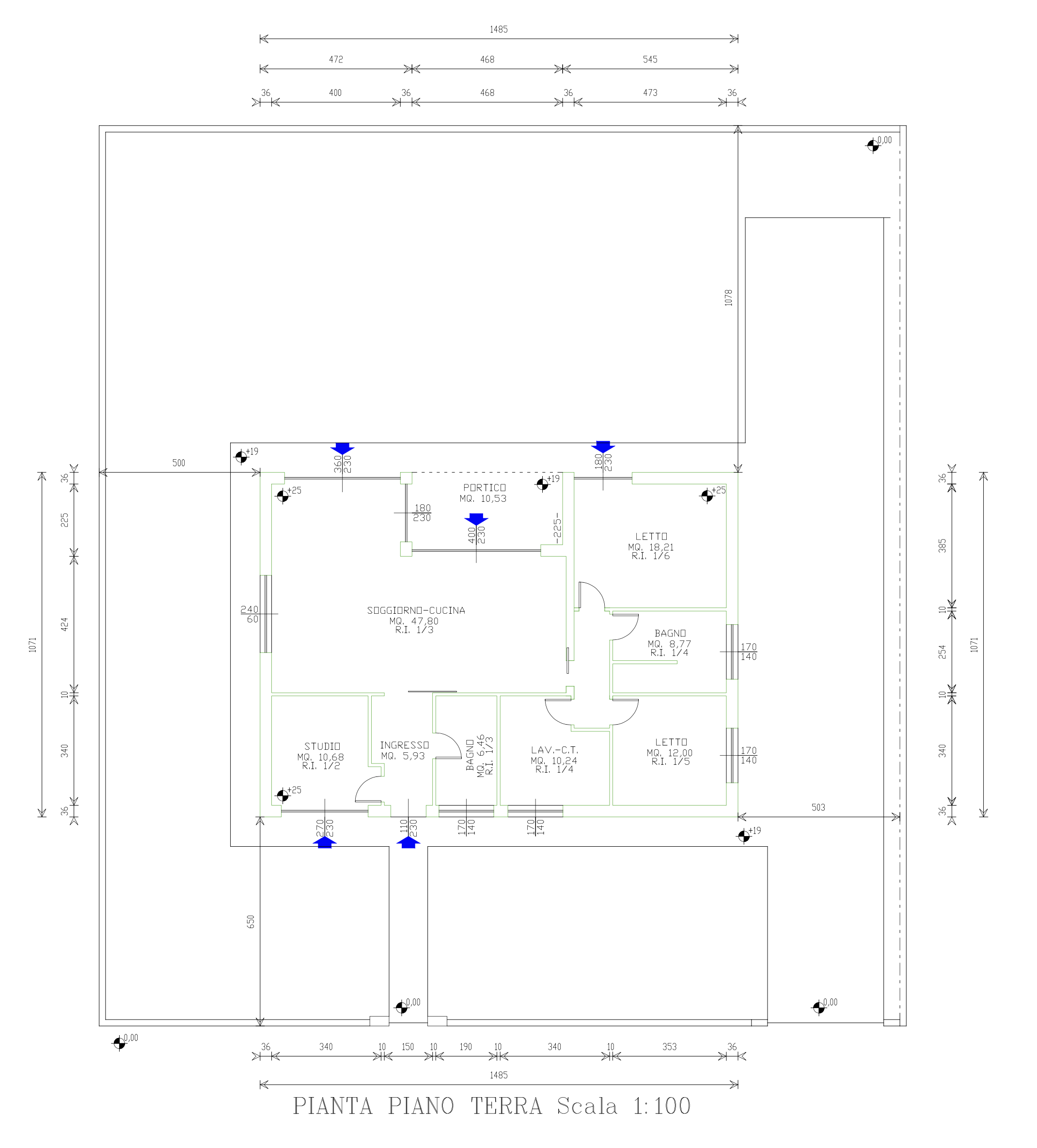 prospetto_PIANTA_casa_legno_Legnago VR